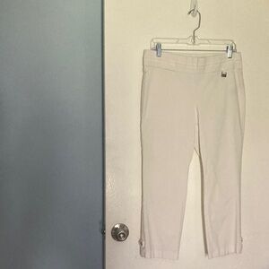 Rafaella White Cropped Ankle Pants